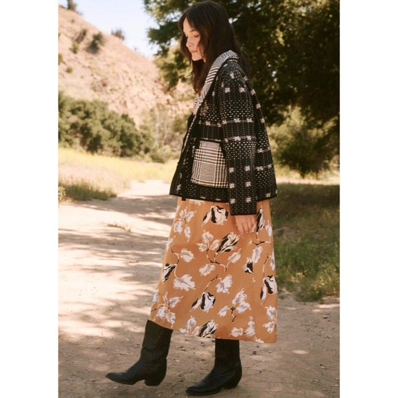 The Great Reversible Quilted Jacket size S Black Patchwork Western Cozy Boho - Picture 2 of 9